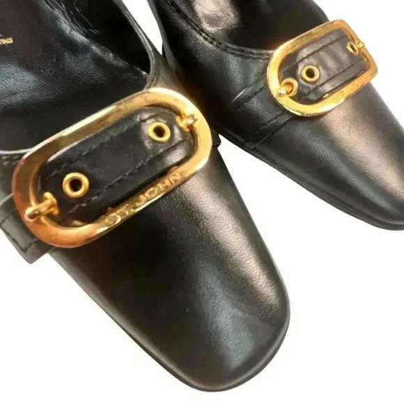 St. John Women’s Black Gold Buckle Classic Elegant Pumps‎ Size 5.5 - Picture 5 of 7